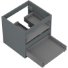 Mexen Box-A korpus szafki podumywalkowej 50 cm, 2 szuflady, grafit mat - 91AX0-0500-470-2-66
