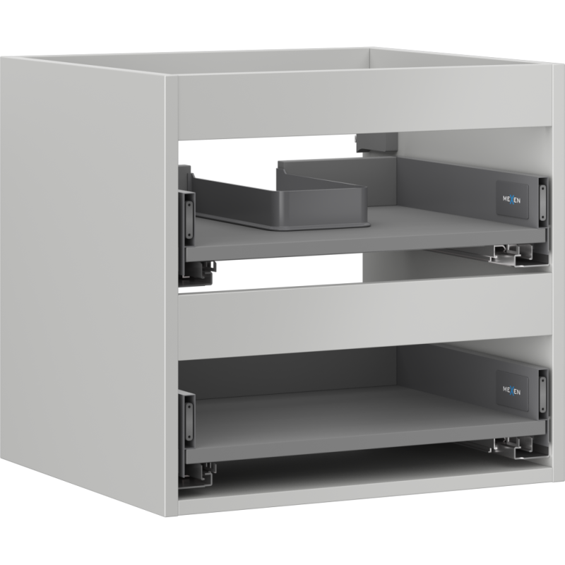 Mexen Box-A korpus szafki podumywalkowej 50 cm, 2 szuflady, szary mat - 91AX0-0500-470-2-62