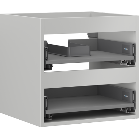 Mexen Box-A korpus szafki podumywalkowej 50 cm, 2 szuflady, szary mat - 91AX0-0500-470-2-62