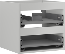 Mexen Box-A korpus szafki podumywalkowej 50 cm, 2 szuflady, szary mat - 91AX0-0500-470-2-62
