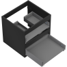 Mexen Box-A korpus szafki podumywalkowej 50 cm, 2 szuflady, czarny mat - 91AX0-0500-470-2-71