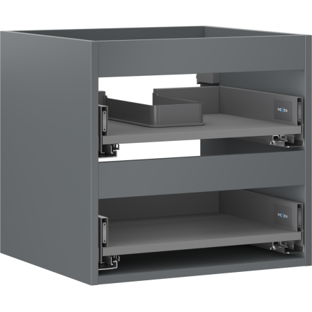 Mexen Box-A korpus szafki podumywalkowej 50 cm, 2 szuflady, grafit mat - 91AX0-0500-470-2-66
