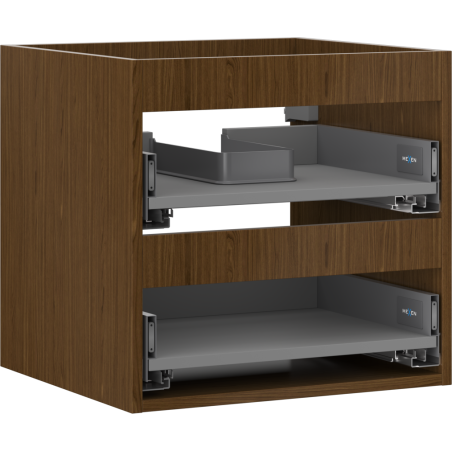 Mexen Box-A korpus szafki podumywalkowej 50 cm, 2 szuflady, orzech - 91AX0-0500-470-2-86