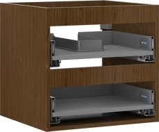 Mexen Box-A korpus szafki podumywalkowej 50 cm, 2 szuflady, orzech - 91AX0-0500-470-2-86
