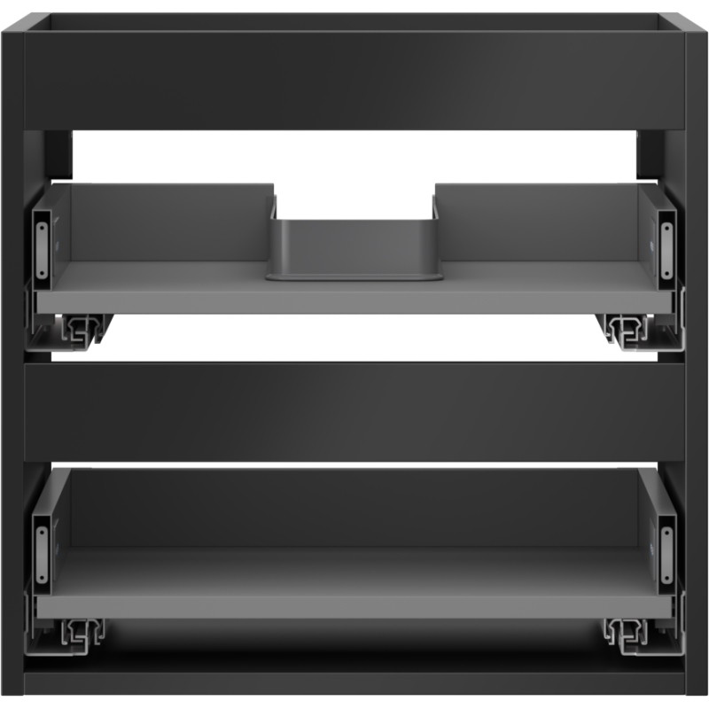 Mexen Box-A korpus szafki podumywalkowej 50 cm, 2 szuflady, czarny mat - 91AX0-0500-470-2-71
