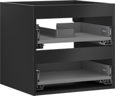 Mexen Box-A korpus szafki podumywalkowej 50 cm, 2 szuflady, czarny mat - 91AX0-0500-470-2-71