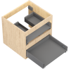 Mexen Box-A korpus szafki podumywalkowej 50 cm, 2 szuflady, dąb - 91AX0-0500-470-2-81