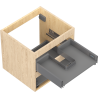 Mexen Box-A korpus szafki podumywalkowej 50 cm, 2 szuflady, dąb - 91AX0-0500-470-2-81