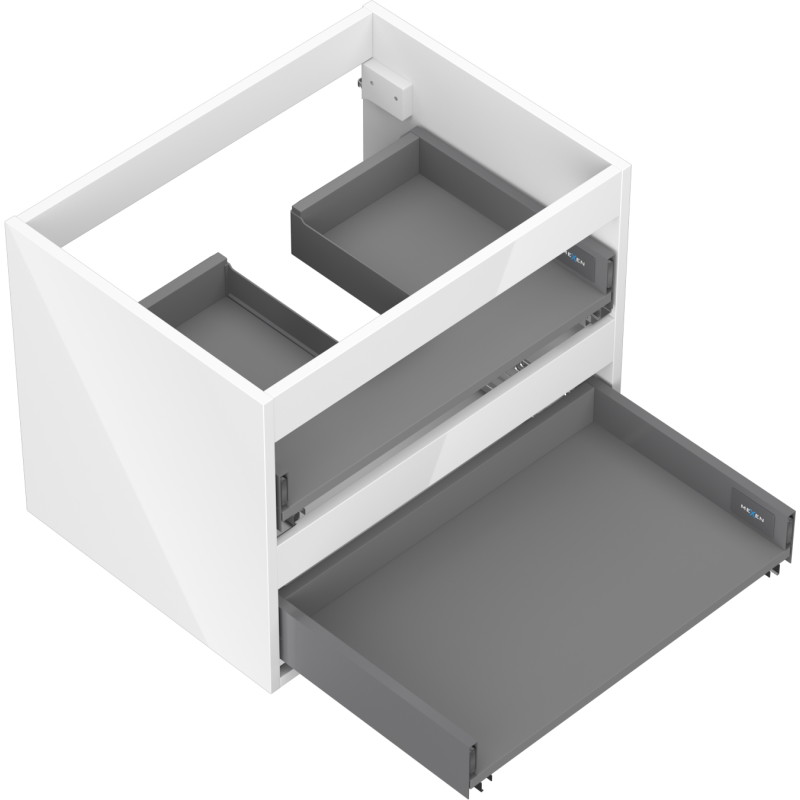 Mexen Box-A korpus szafki podumywalkowej 60 cm, 2 szuflady, biały połysk - 91AX0-0600-470-2-00