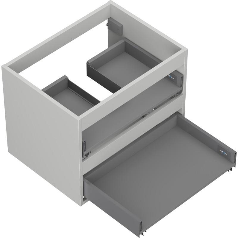 Mexen Box-A korpus szafki podumywalkowej 60 cm, 2 szuflady, szary mat - 91AX0-0600-470-2-62