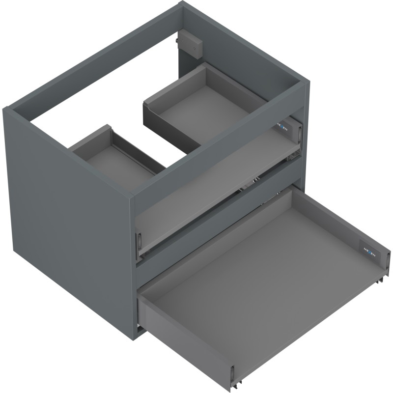 Mexen Box-A korpus szafki podumywalkowej 60 cm, 2 szuflady, grafit mat - 91AX0-0600-470-2-66