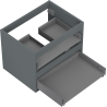 Mexen Box-A korpus szafki podumywalkowej 60 cm, 2 szuflady, grafit mat - 91AX0-0600-470-2-66