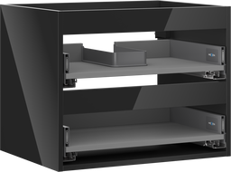 Mexen Box-A korpus szafki podumywalkowej 60 cm, 2 szuflady, czarny połysk - 91AX0-0600-470-2-70