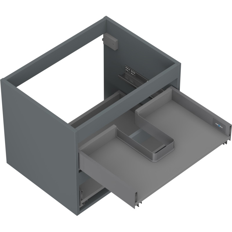 Mexen Box-A korpus szafki podumywalkowej 60 cm, 2 szuflady, grafit mat - 91AX0-0600-470-2-66