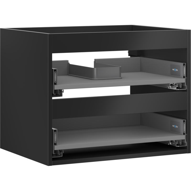 Mexen Box-A korpus szafki podumywalkowej 60 cm, 2 szuflady, czarny mat - 91AX0-0600-470-2-71