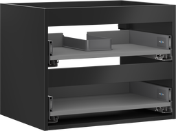Mexen Box-A korpus szafki podumywalkowej 60 cm, 2 szuflady, czarny mat - 91AX0-0600-470-2-71