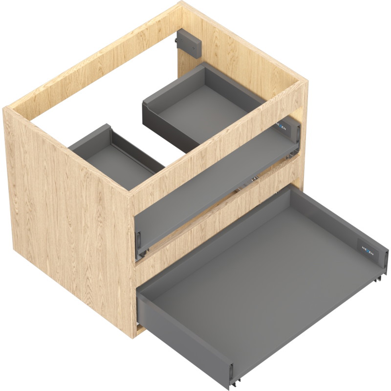Mexen Box-A korpus szafki podumywalkowej 60 cm, 2 szuflady, dąb - 91AX0-0600-470-2-81