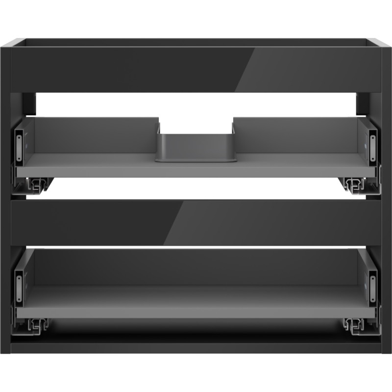Mexen Box-A korpus szafki podumywalkowej 60 cm, 2 szuflady, czarny połysk - 91AX0-0600-470-2-70