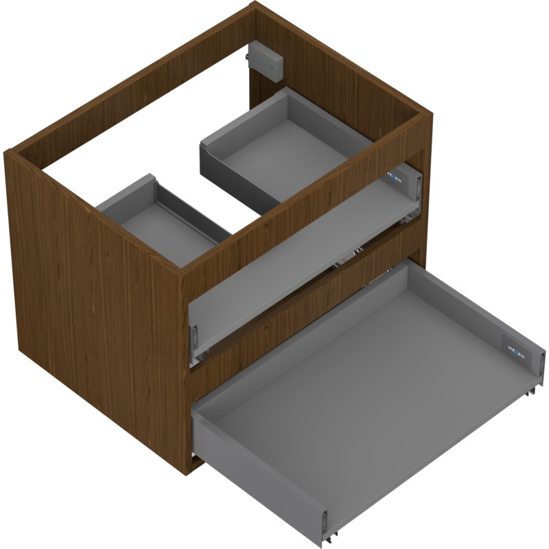 Mexen Box-A korpus szafki podumywalkowej 60 cm, 2 szuflady, orzech - 91AX0-0600-470-2-86