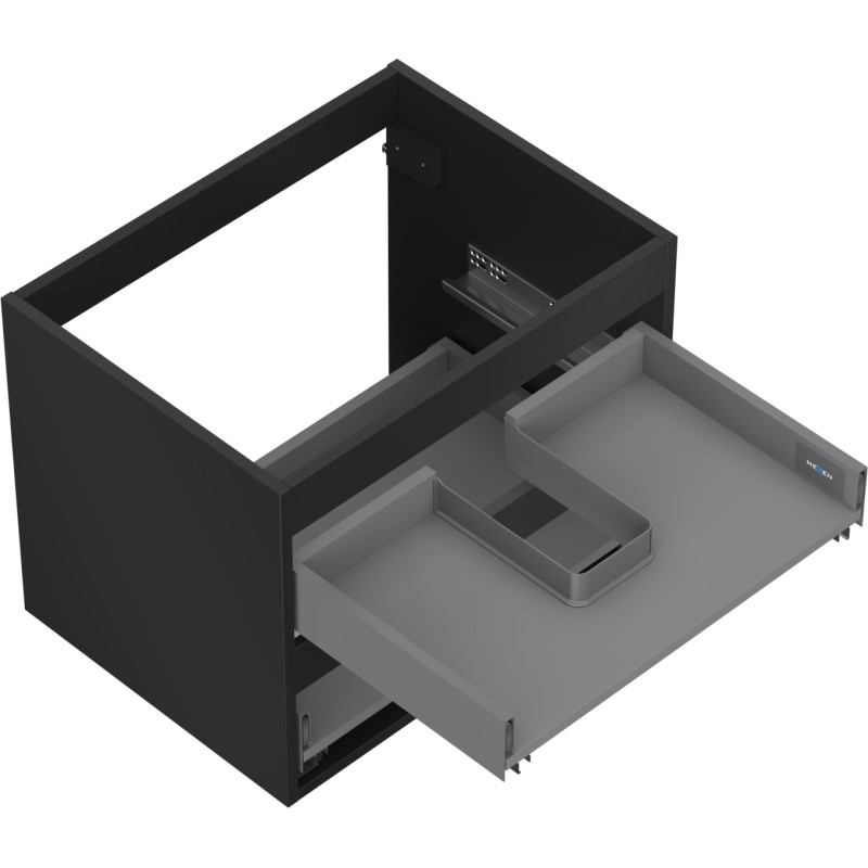 Mexen Box-A korpus szafki podumywalkowej 60 cm, 2 szuflady, czarny mat - 91AX0-0600-470-2-71