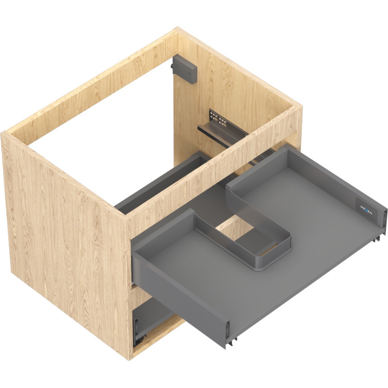 Mexen Box-A korpus szafki podumywalkowej 60 cm, 2 szuflady, dąb - 91AX0-0600-470-2-81
