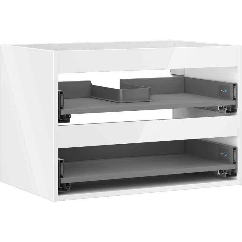 Mexen Box-A korpus szafki podumywalkowej 70 cm, 2 szuflady, biały połysk - 91AX0-0700-470-2-00