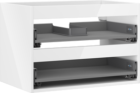 Mexen Box-A korpus szafki podumywalkowej 70 cm, 2 szuflady, biały połysk - 91AX0-0700-470-2-00