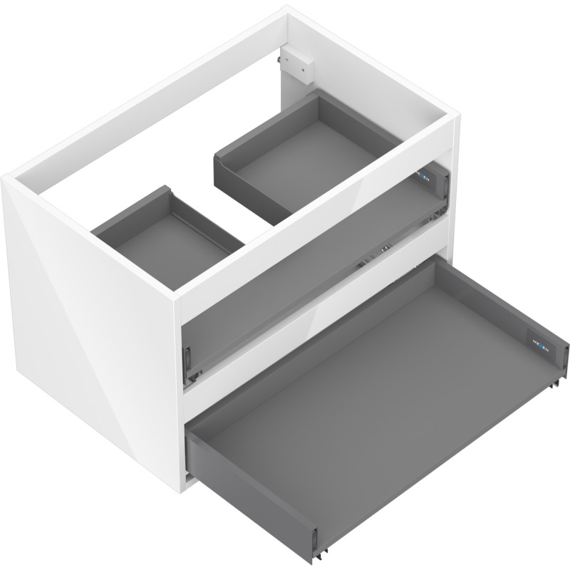 Mexen Box-A korpus szafki podumywalkowej 70 cm, 2 szuflady, biały połysk - 91AX0-0700-470-2-00