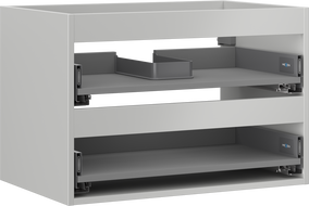 Mexen Box-A korpus szafki podumywalkowej 70 cm, 2 szuflady, szary mat - 91AX0-0700-470-2-62