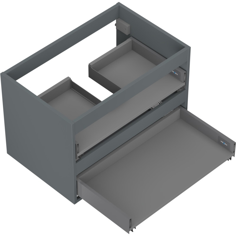Mexen Box-A korpus szafki podumywalkowej 70 cm, 2 szuflady, grafit mat - 91AX0-0700-470-2-66