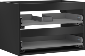 Mexen Box-A korpus szafki podumywalkowej 70 cm, 2 szuflady, czarny mat - 91AX0-0700-470-2-71