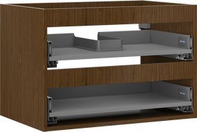 Mexen Box-A korpus szafki podumywalkowej 70 cm, 2 szuflady, orzech - 91AX0-0700-470-2-86