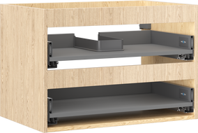 Mexen Box-A korpus szafki podumywalkowej 70 cm, 2 szuflady, dąb - 91AX0-0700-470-2-81