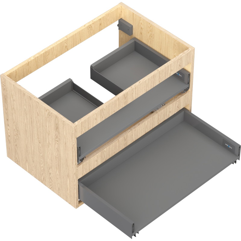 Mexen Box-A korpus szafki podumywalkowej 70 cm, 2 szuflady, dąb - 91AX0-0700-470-2-81