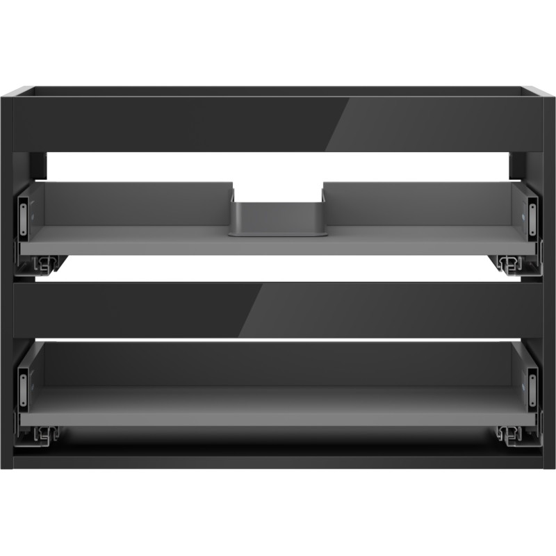 Mexen Box-A korpus szafki podumywalkowej 70 cm, 2 szuflady, czarny połysk - 91AX0-0700-470-2-70