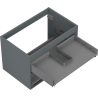 Mexen Box-A korpus szafki podumywalkowej 70 cm, 2 szuflady, grafit mat - 91AX0-0700-470-2-66
