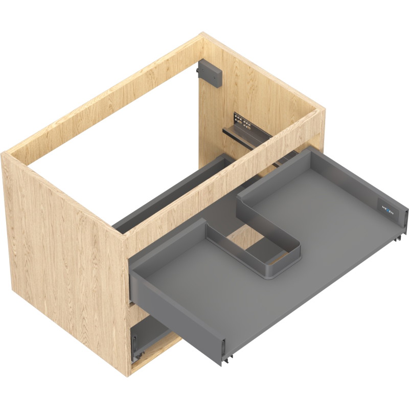 Mexen Box-A korpus szafki podumywalkowej 70 cm, 2 szuflady, dąb - 91AX0-0700-470-2-81