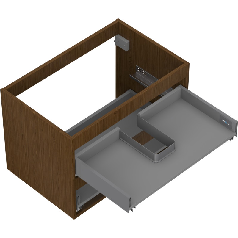 Mexen Box-A korpus szafki podumywalkowej 70 cm, 2 szuflady, orzech - 91AX0-0700-470-2-86