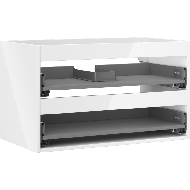 Mexen Box-A korpus szafki podumywalkowej 80 cm, 2 szuflady, biały połysk - 91AX0-0800-470-2-00