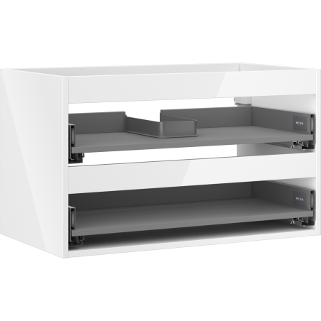 Mexen Box-A korpus szafki podumywalkowej 80 cm, 2 szuflady, biały połysk - 91AX0-0800-470-2-00