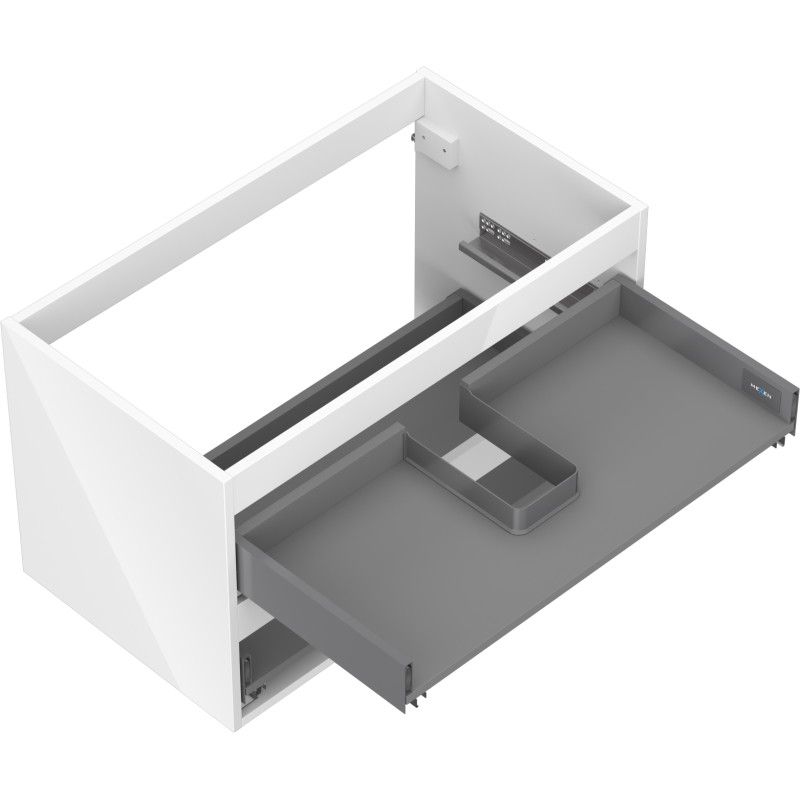 Mexen Box-A korpus szafki podumywalkowej 80 cm, 2 szuflady, biały połysk - 91AX0-0800-470-2-00