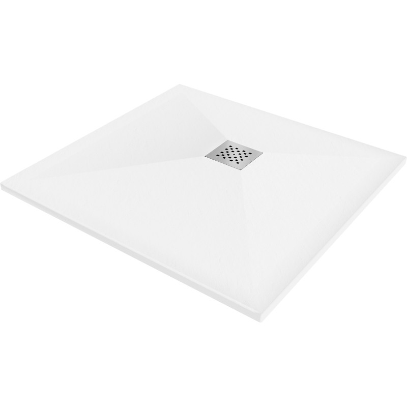 Mexen Stone+ brodzik kompozytowy kwadratowy 90 x 90 cm, biały - 44109090