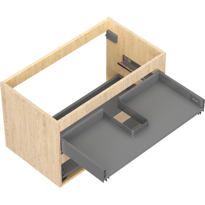 Mexen Box-A korpus szafki podumywalkowej 80 cm, 2 szuflady, dąb - 91AX0-0800-470-2-81