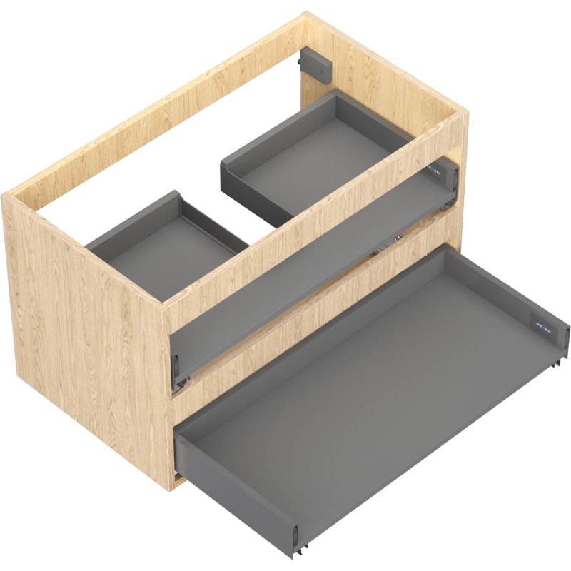 Mexen Box-A korpus szafki podumywalkowej 80 cm, 2 szuflady, dąb - 91AX0-0800-470-2-81
