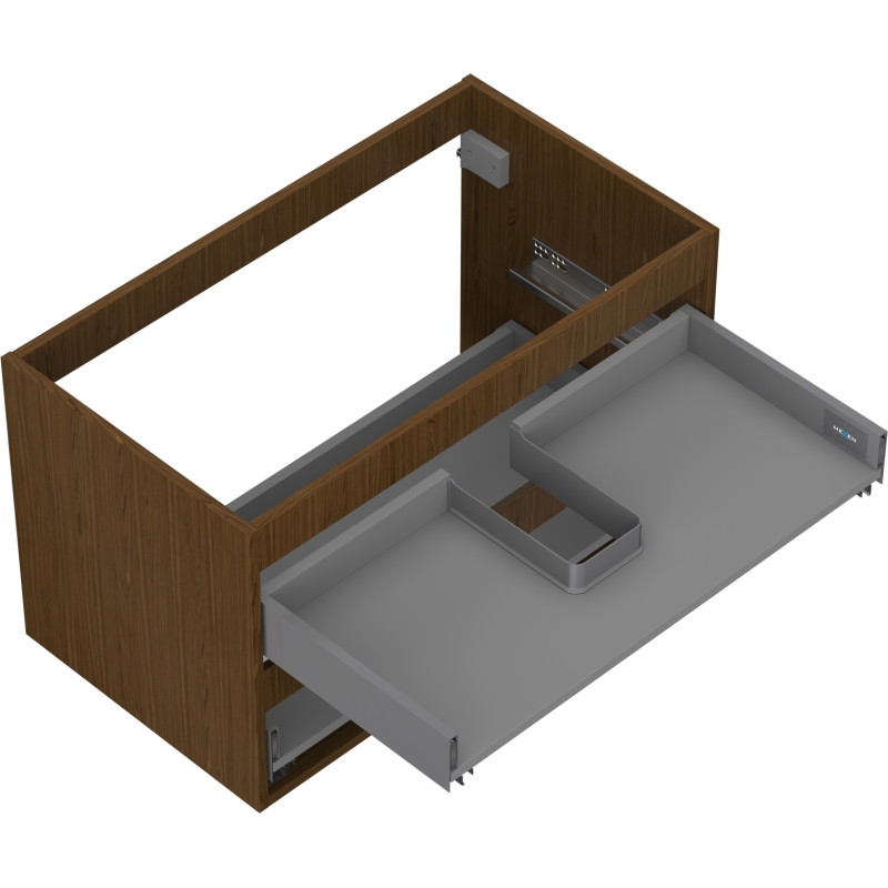 Mexen Box-A korpus szafki podumywalkowej 80 cm, 2 szuflady, orzech - 91AX0-0800-470-2-86