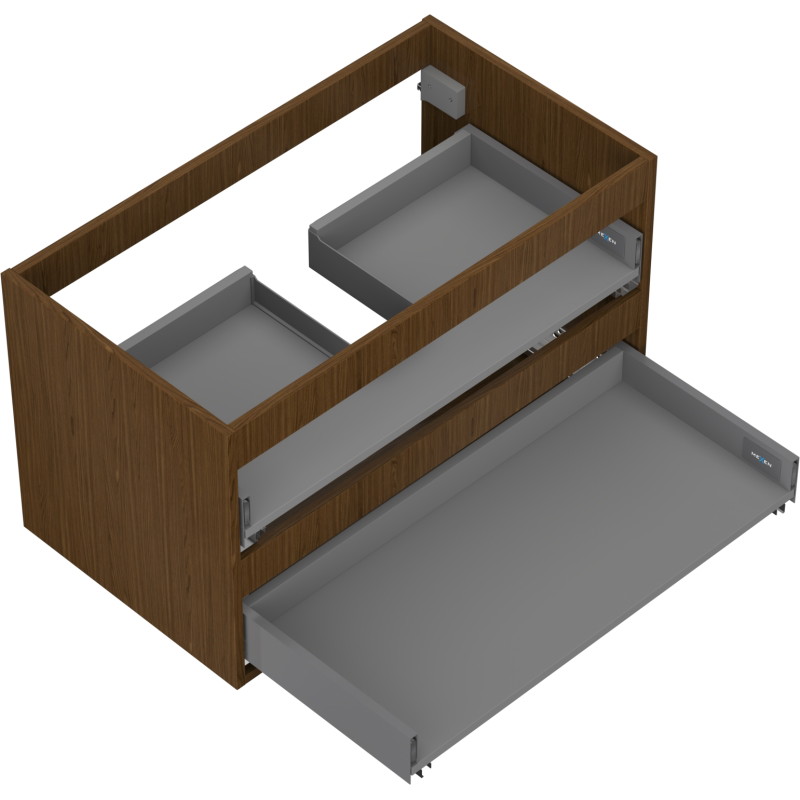 Mexen Box-A korpus szafki podumywalkowej 80 cm, 2 szuflady, orzech - 91AX0-0800-470-2-86
