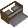 Mexen Box-A korpus szafki podumywalkowej 80 cm, 2 szuflady, orzech - 91AX0-0800-470-2-86