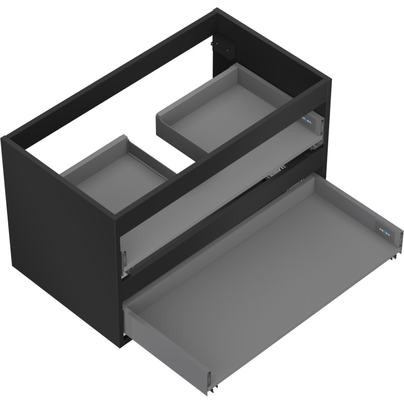 Mexen Box-A korpus szafki podumywalkowej 80 cm, 2 szuflady, czarny mat - 91AX0-0800-470-2-71
