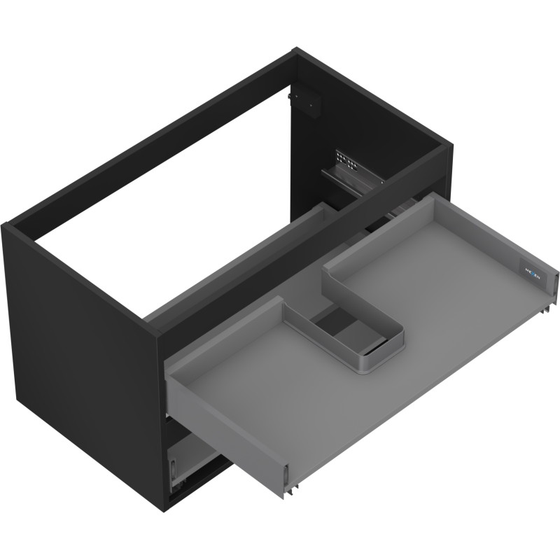 Mexen Box-A korpus szafki podumywalkowej 80 cm, 2 szuflady, czarny mat - 91AX0-0800-470-2-71