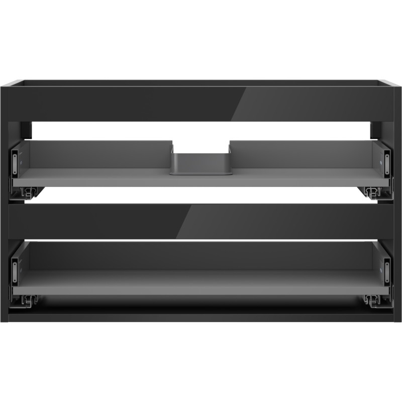 Mexen Box-A korpus szafki podumywalkowej 80 cm, 2 szuflady, czarny połysk - 91AX0-0800-470-2-70